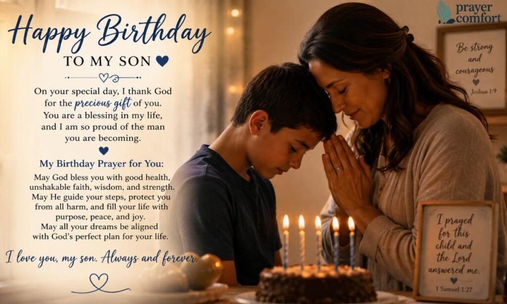 Birthday prayer for a son from a mother