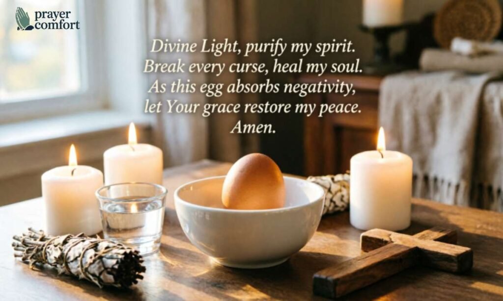 Egg cleanse prayer in english