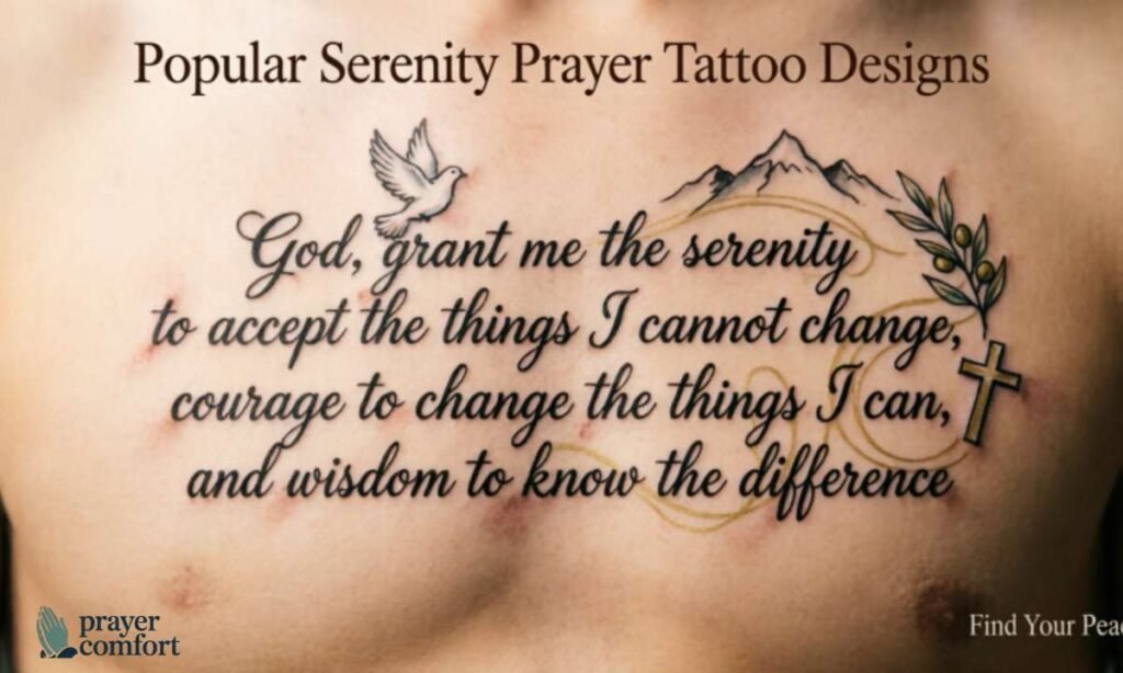 Popular Serenity Prayer Tattoo Design Ideas