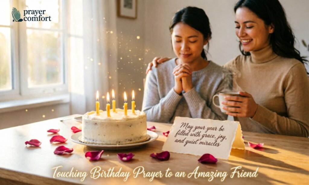 Touching birthday prayer to an amazing friend