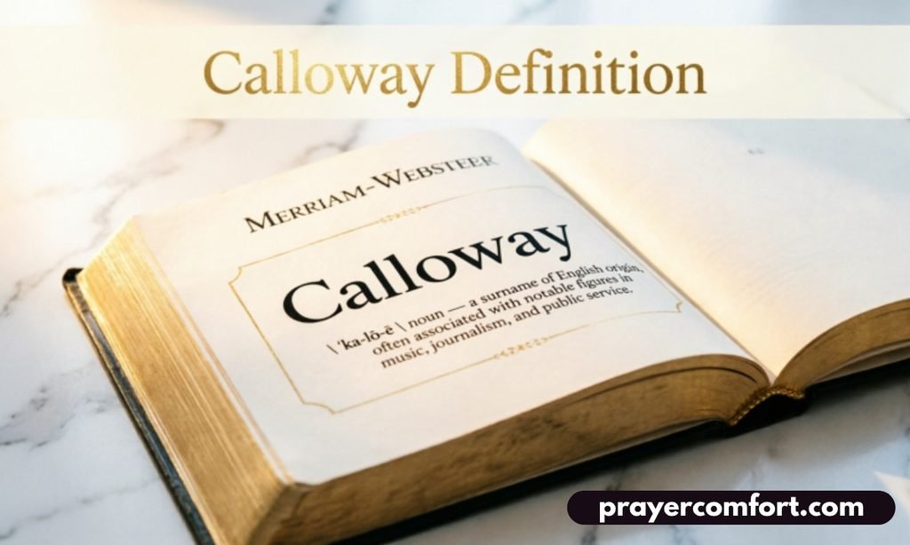 Calloway definition merriam webster