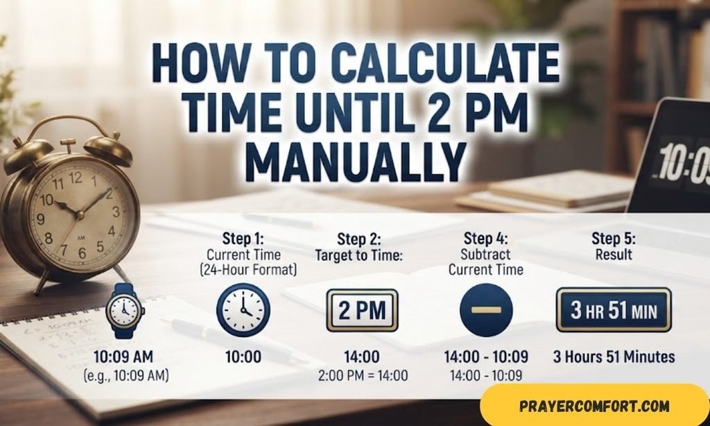 How To Calculate Time Until 2 PM Manually