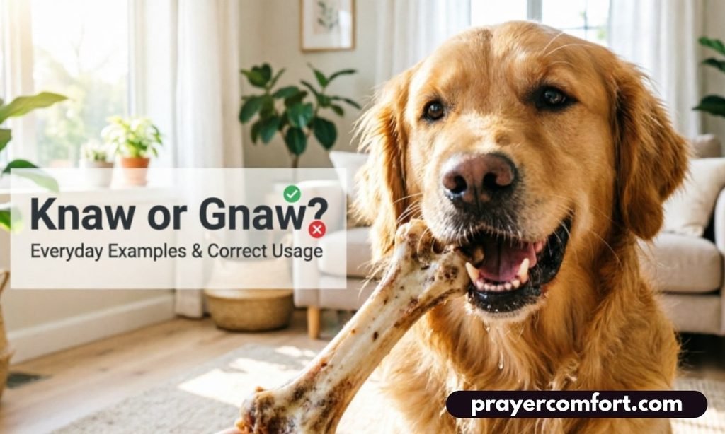 Knaw or Gnaw in Everyday Examples
