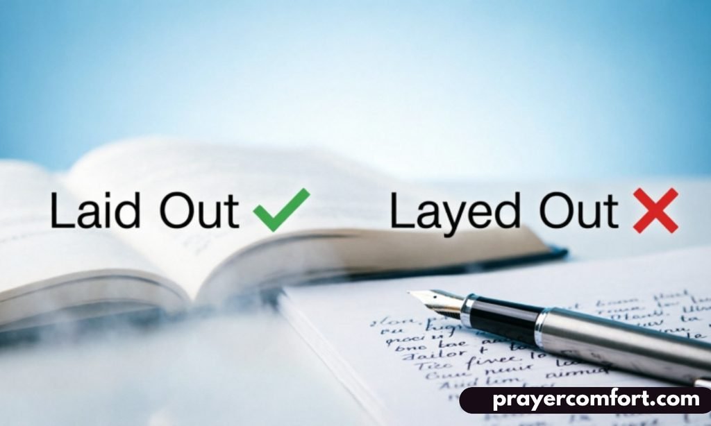 Laid out or layed out grammar