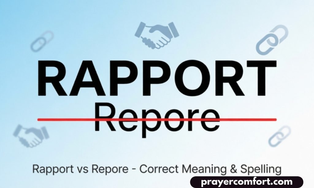 Repore or Rapport Meaning